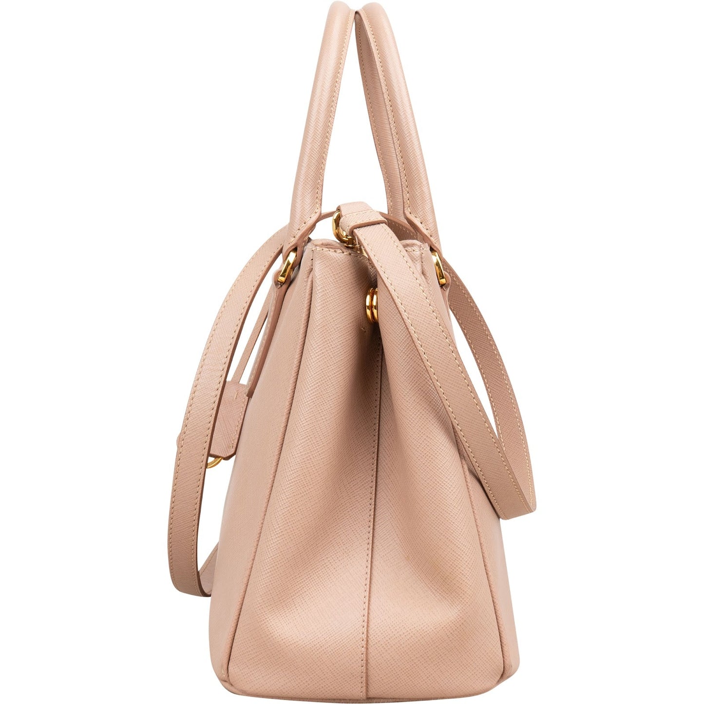 Prada Pink Saffiano Leather Galleria Handbag