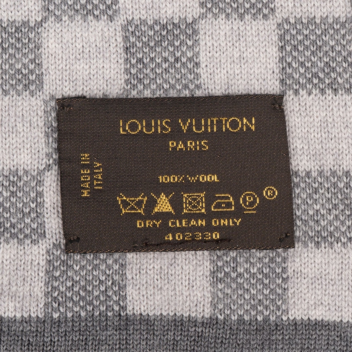 Louis Vuitton Wool Monogram Damier Schal Scarf