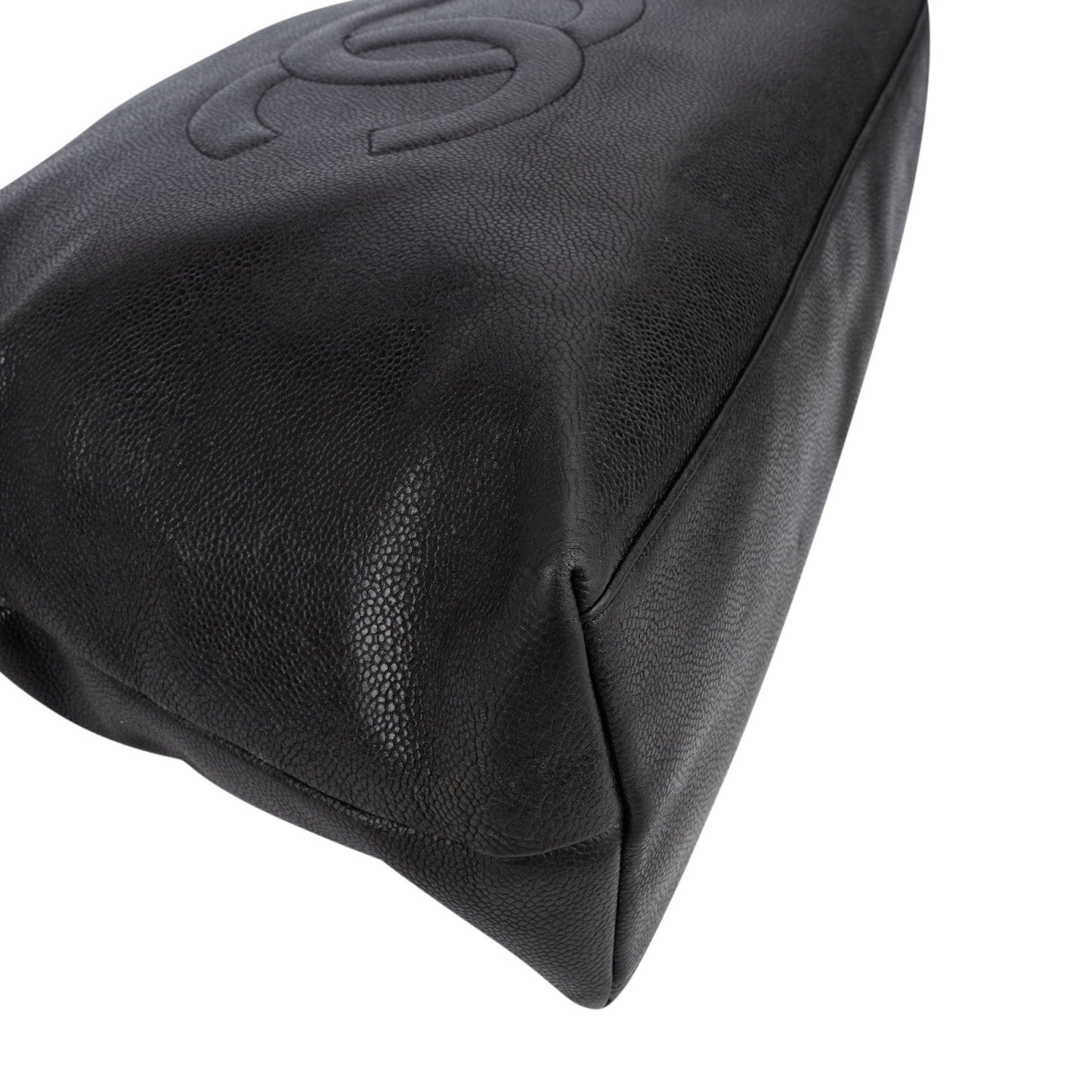 Chanel Caviar Leather CC Maxi Shopping Tote Shoulder Bag