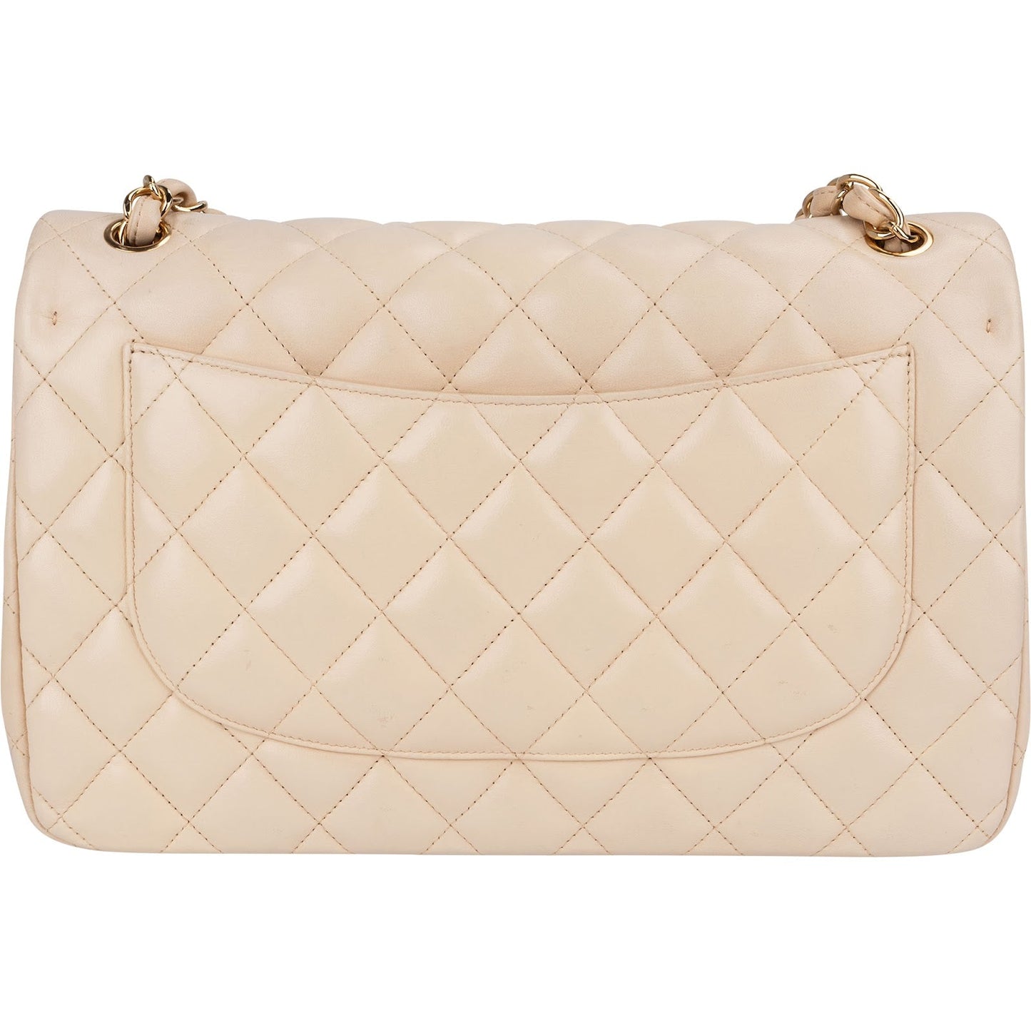 Chanel Quilted Lambskin Jumbo Double Flap Crossbody Bag