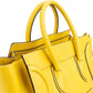 Celine Yellow Drummed Calfskin Luggage Tote Handbag