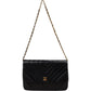 Chanel Chevron Lambskin 24K Gold Single Flap Shoulder Bag