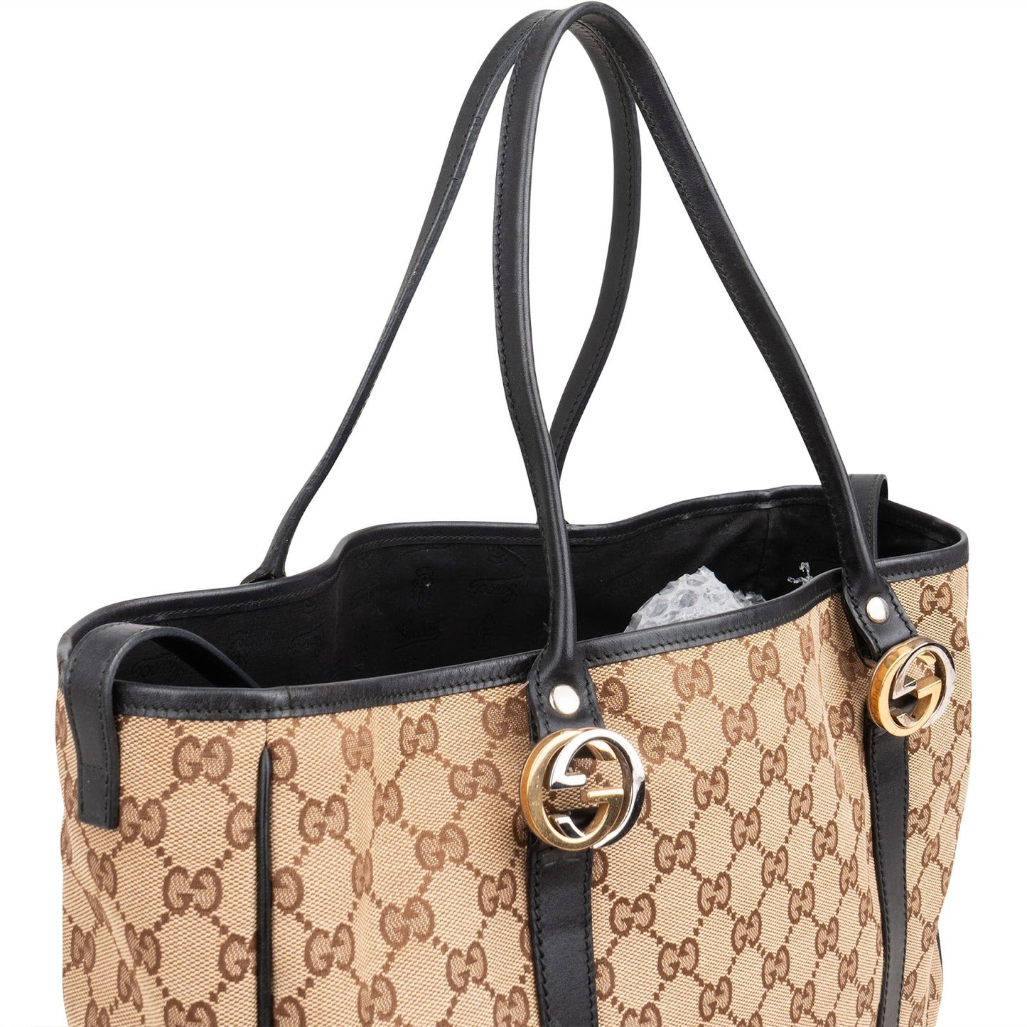 Gucci Monogram GG Canvas Twins Tote Shoulder Bag