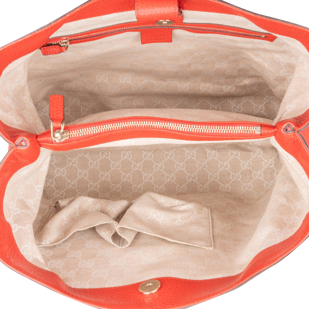 Gucci Bamboo Top Handle Large Tote aus rotem Leder – Ansicht 9