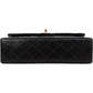 Chanel Quilted Lambskin Medium 24K Gold Double Flap Shoulder Bag