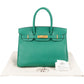 Hermès Vert Vertigo Epsom Leather Gold Birkin 30 Handbag
