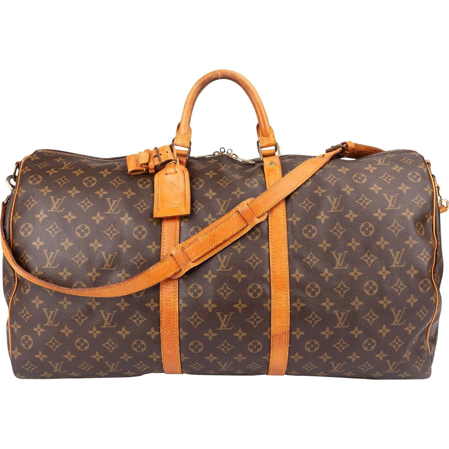 Louis Vuitton Monogram Canvas Keepall 60 Bandoulière Travel Bag