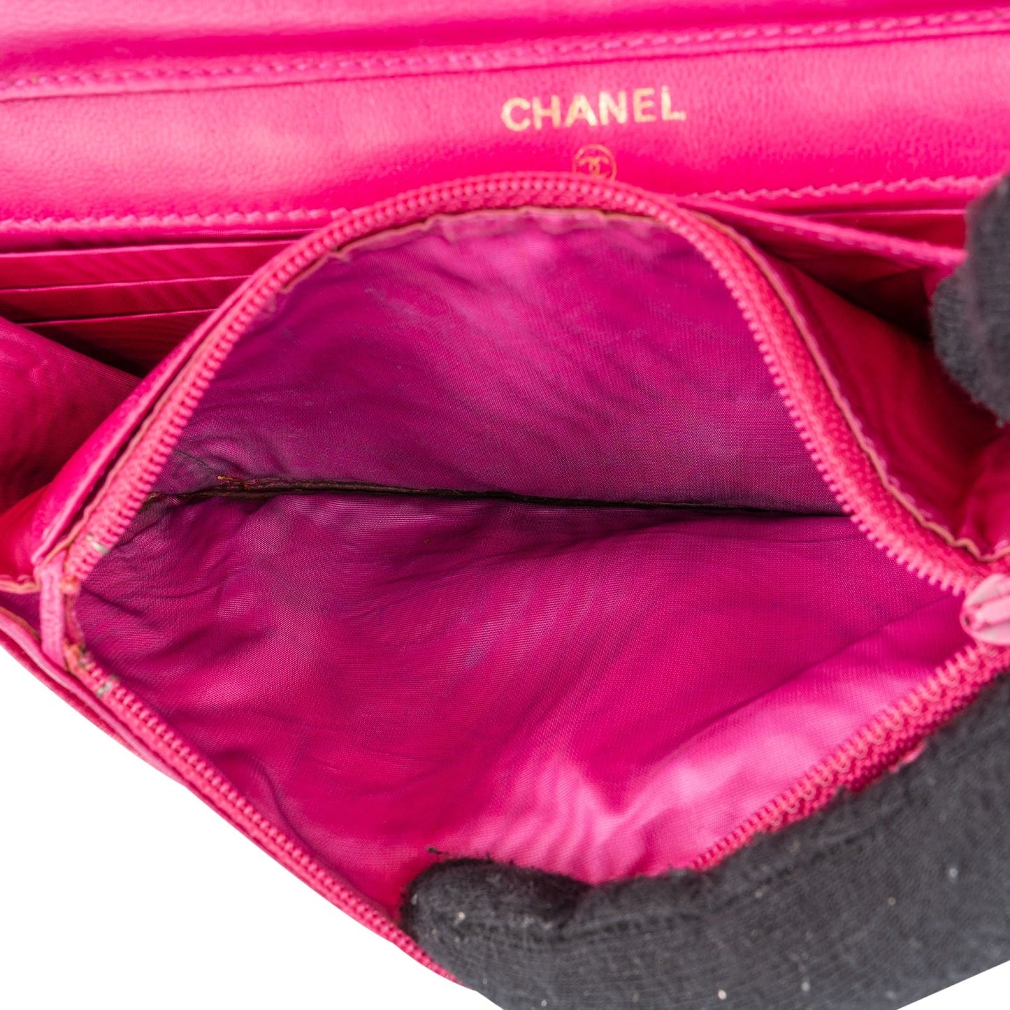 Chanel Caviar Leather Timeless CC Vintage Wallet on Chain Crossbody Bag