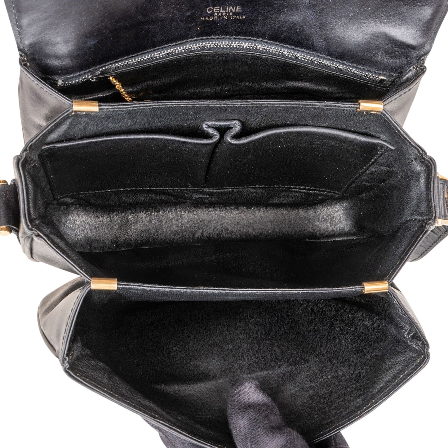 Celine Boxcalf Horse Carriage Triomphe Crossbody Bag