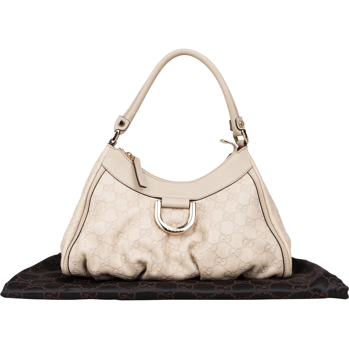 Gucci Leather Monogram Abbey Handbag
