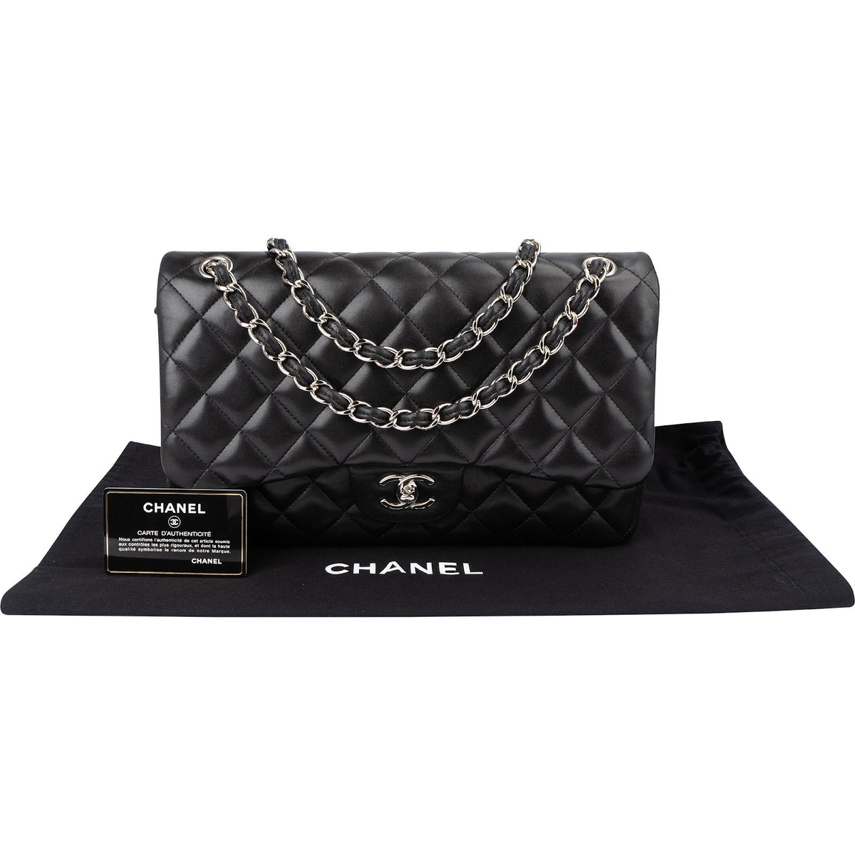 Chanel Jumbo Double Flap aus gestepptem Lammleder – Ansicht 2