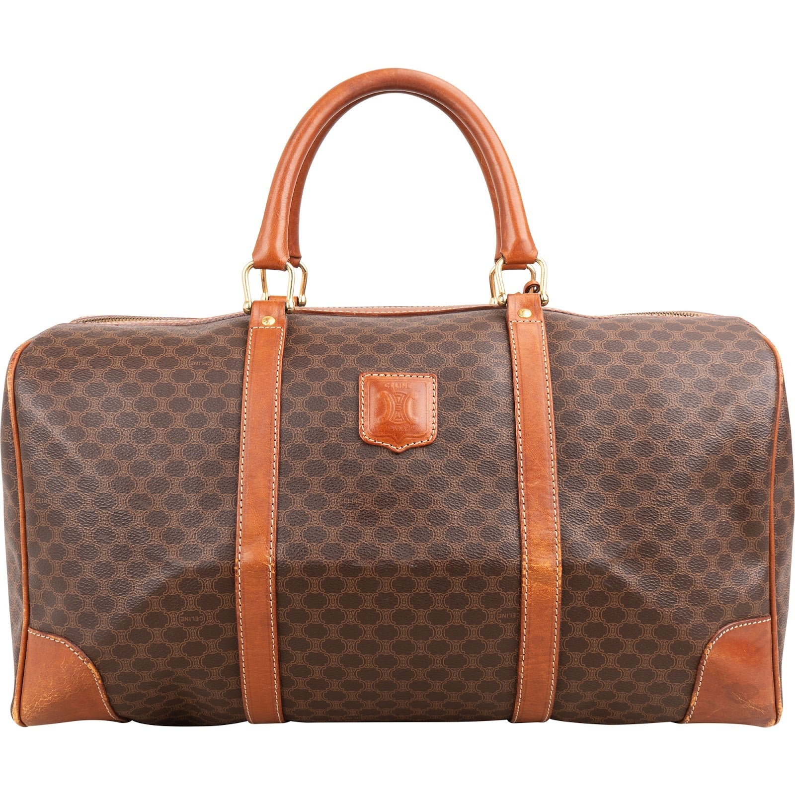 Celine Monogram Macadam Canvas Boston 45 Travel Bag