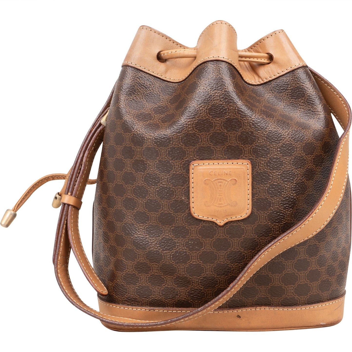Celine Macadam Drawstring Bucket Shoulder Bag