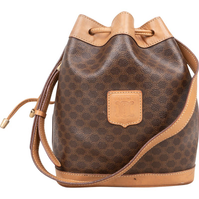 Celine Macadam Drawstring Bucket Shoulder Bag