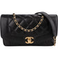 Chanel Quilted Lambskin Diana New Collection Single Flap Crossbody Bag