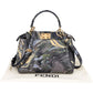 Fendi Marbled Leather Peekaboo Mini Handbag
