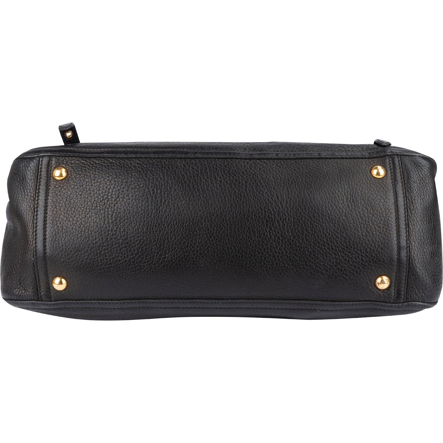 Miu Miu Vitello Lux Leather Coffer Satchel Handbag