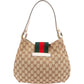 Gucci Monogram GG Canvas Web Hobo Shoulder Bag