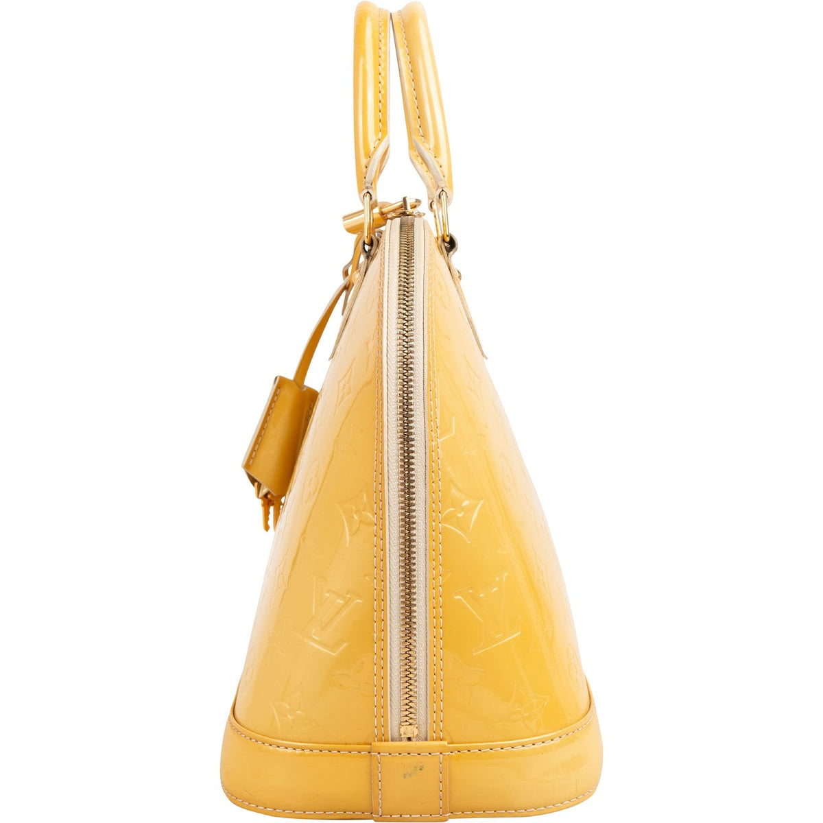 Louis Vuitton Alma PM aus gelbem Monogram Vernis – Ansicht 5