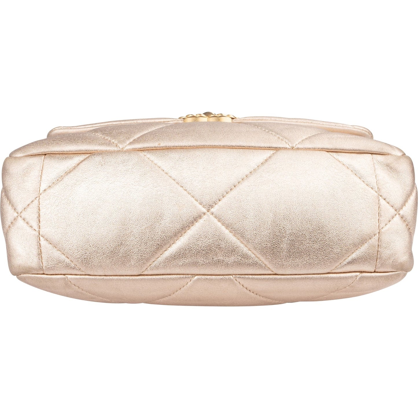Chanel 19 Quilted Metallic Lambskin Chanel Single Flap Crossbody Bag