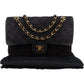 Chanel Quilted Suede 24K Gold Medium Double Flap Shoulder Bag