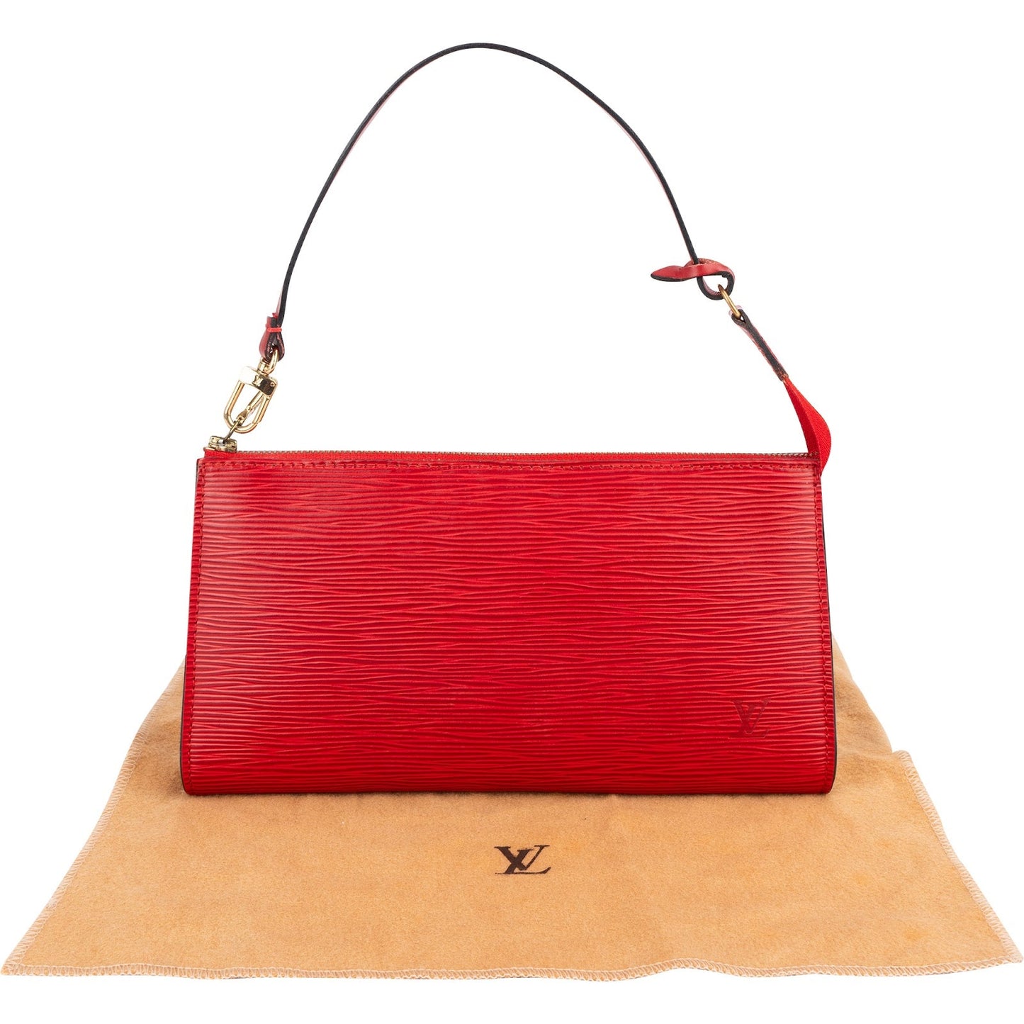 Louis Vuitton Red Epi Leather Pochette Accessoires Handbag
