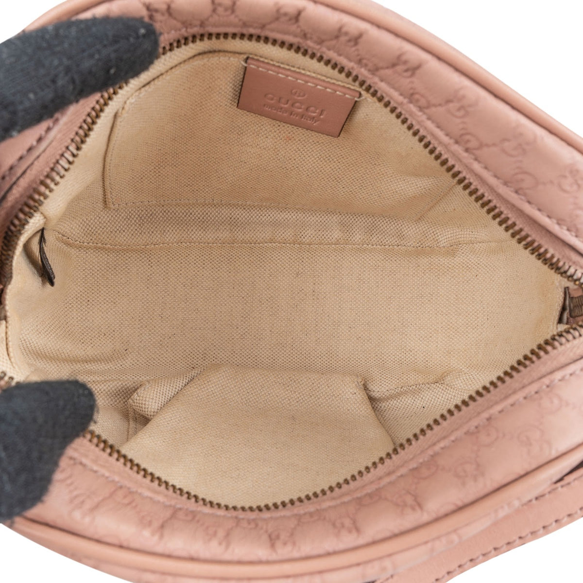 Gucci Microguccissima Leather Bamboo Tassel Disco Camera Crossbody Bag