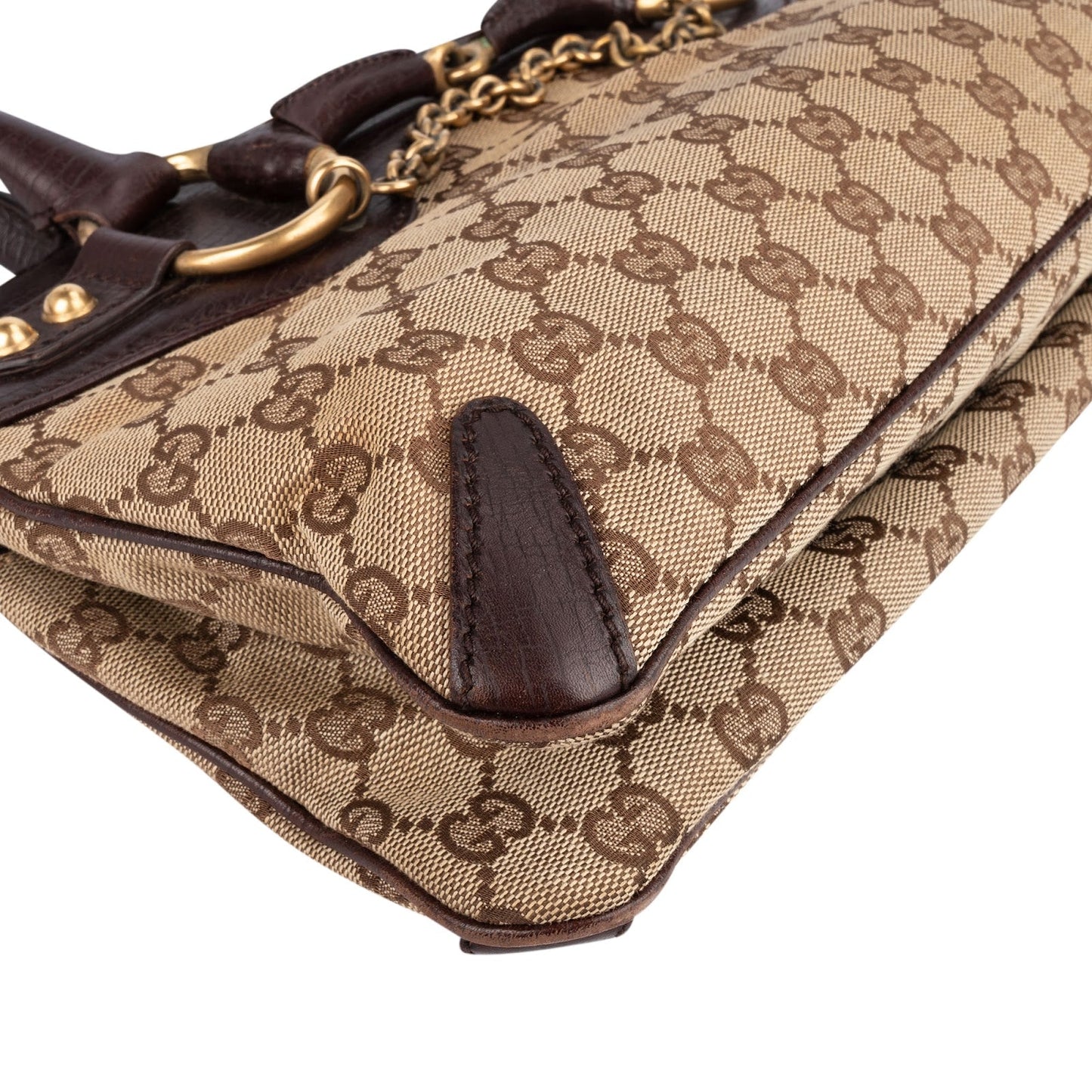 Gucci Monogram GG Horsebit Handbag
