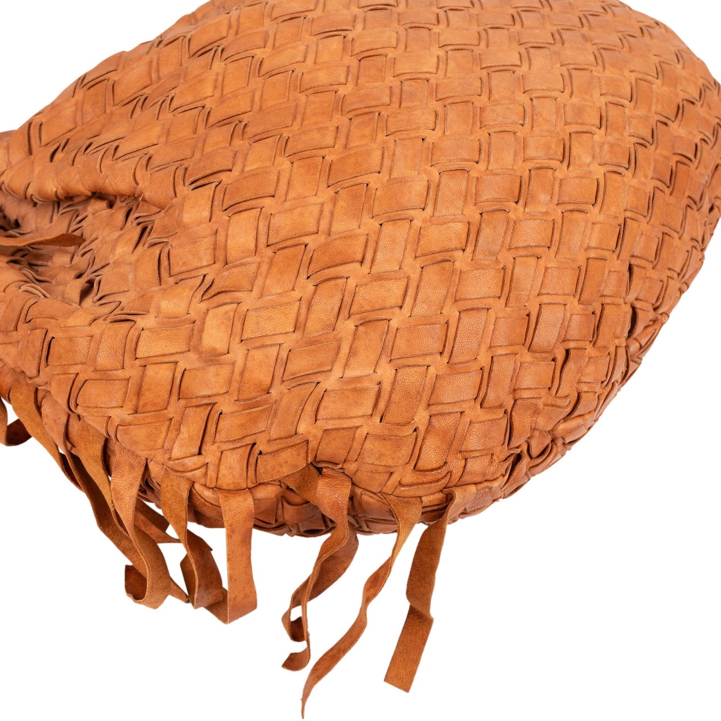 Miu Miu Woven Leather Fringe Hobo Shoulder Bag