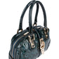 Gucci Monogram Patent Leather Horsebit Boston Handbag