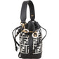 Fendi Monogram FF Mini Mon Tresor Bucket Shoulder Bag