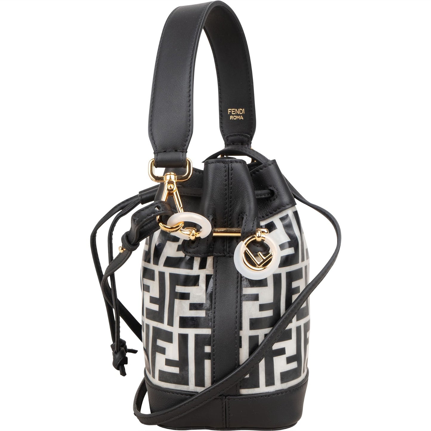 Fendi Monogram FF Mini Mon Tresor Bucket Shoulder Bag