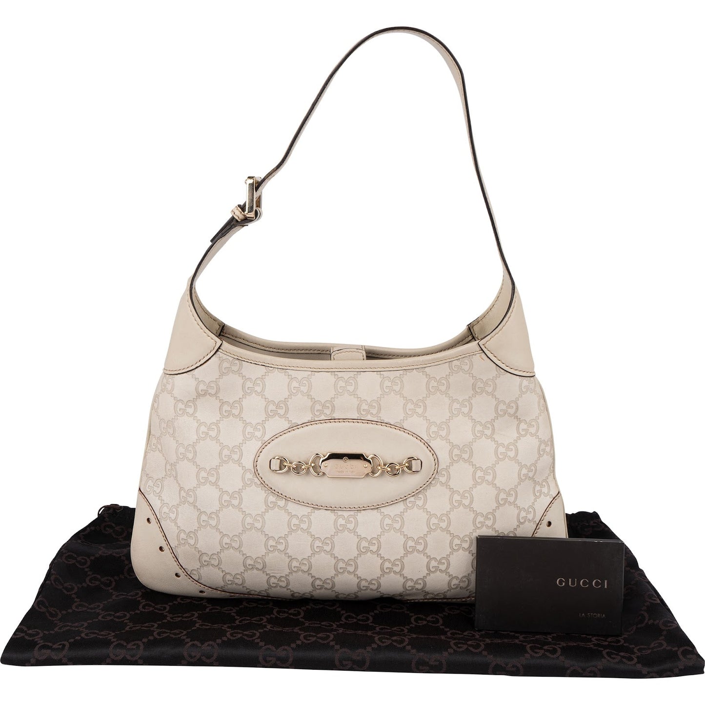 Gucci Guccissima Leather Horsebit Chain New Jackie Shoulder Bag