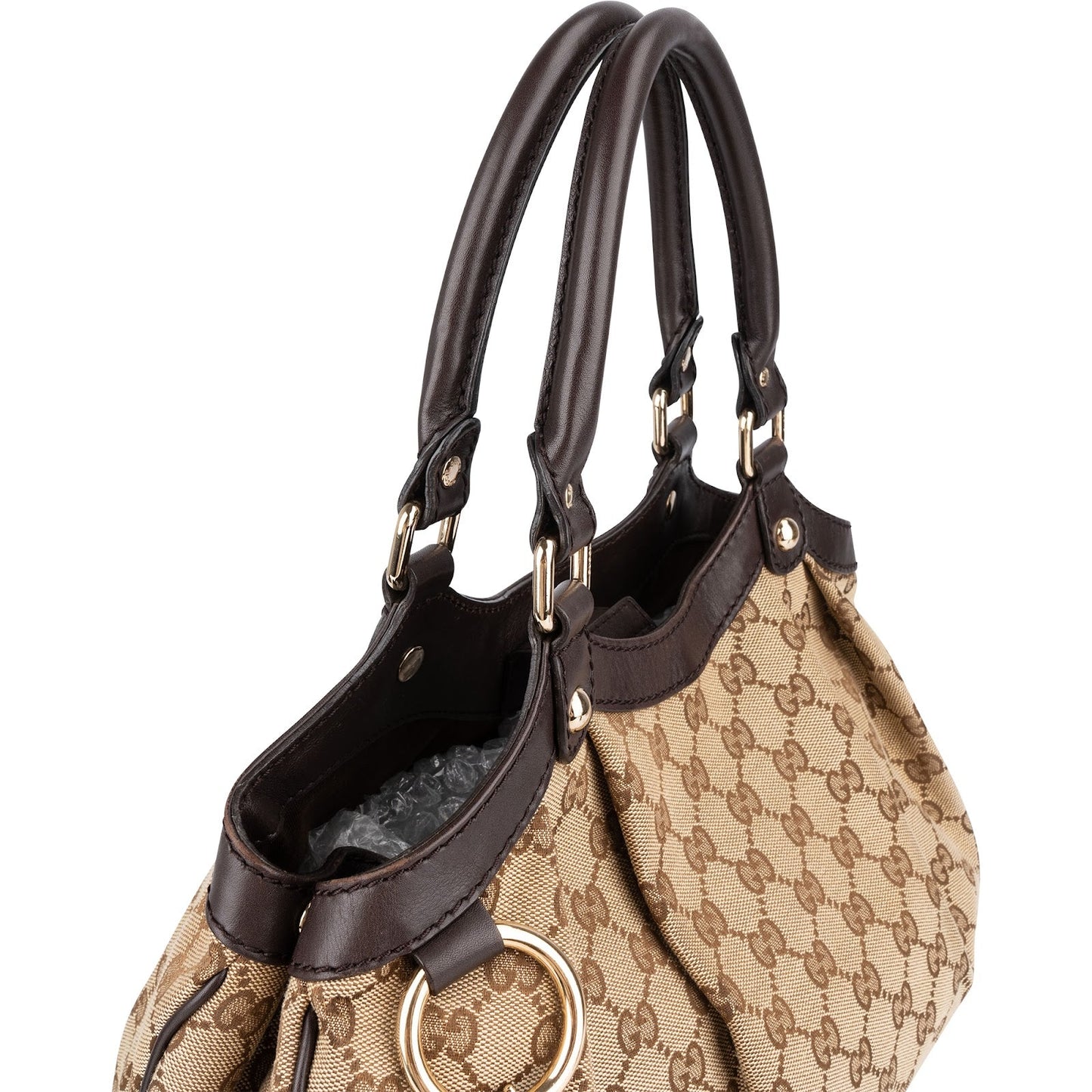 Gucci Monogram GG Canvas Sukey Hobo Handbag
