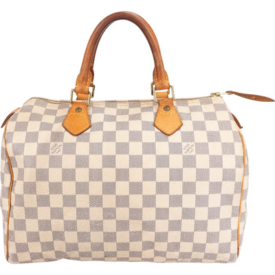 Louis Vuitton Monogram Damier Azur Speedy 30 Handbag