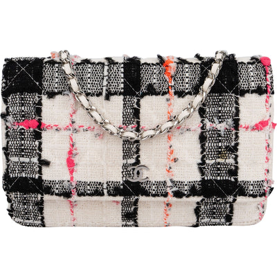 Chanel Limited Multicolor Tweed Wallet On Chain Crossbody Bag