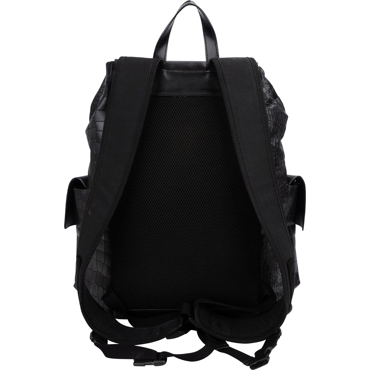 Gucci Web Backpack aus Leder in Krokooptik – Ansicht 4