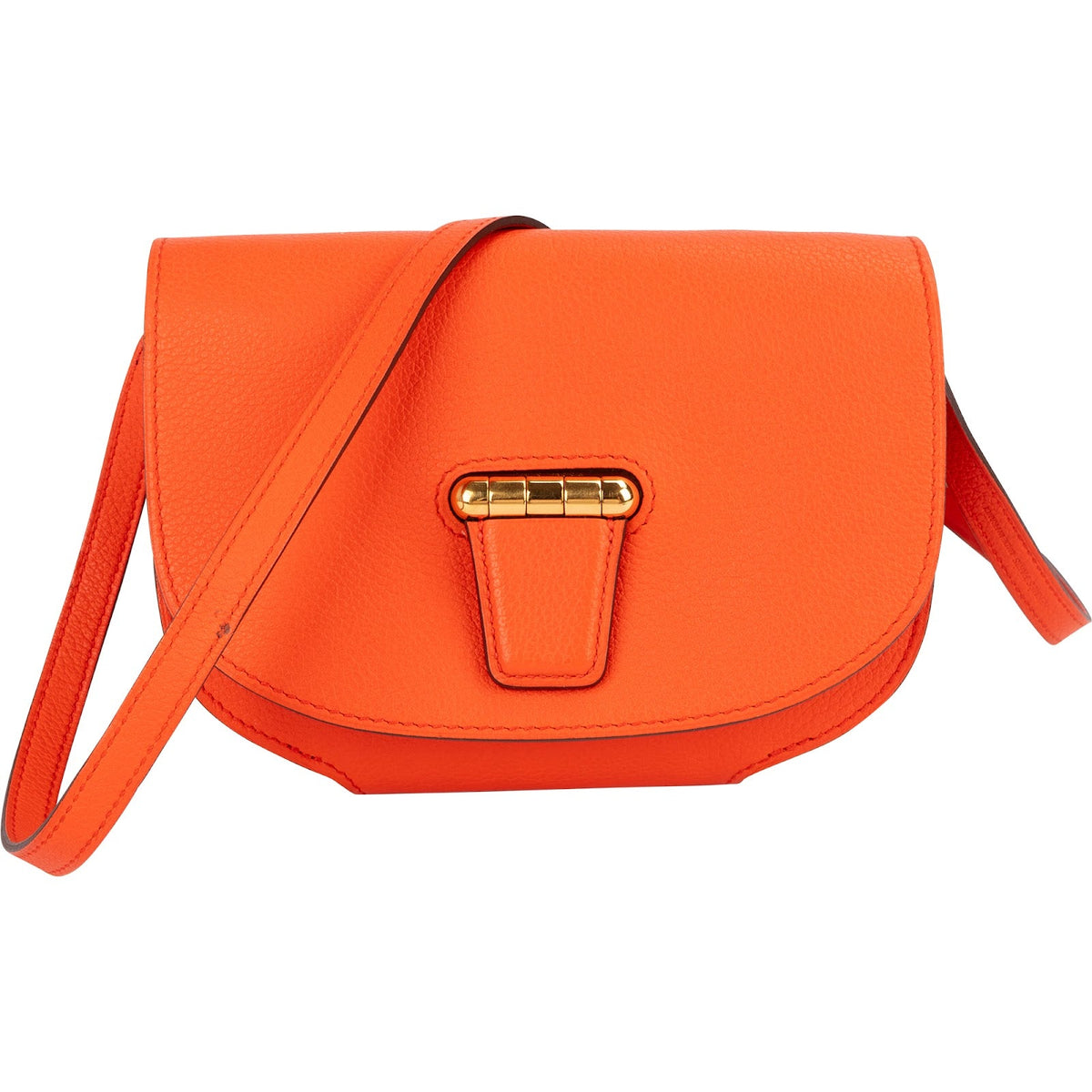 Hermès Orange Clemence Leather Convoyeur Crossbody Bag
