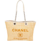 Chanel Raffia Deauville Tote Shoulder Bag