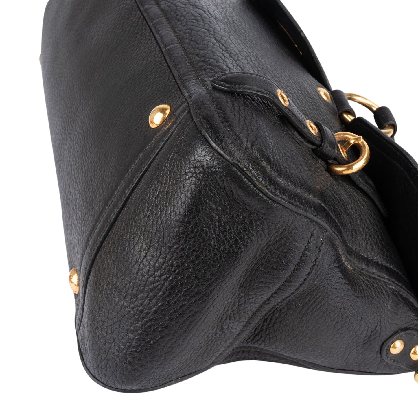 Miu Miu Vitello Lux Leather Coffer Satchel Handbag
