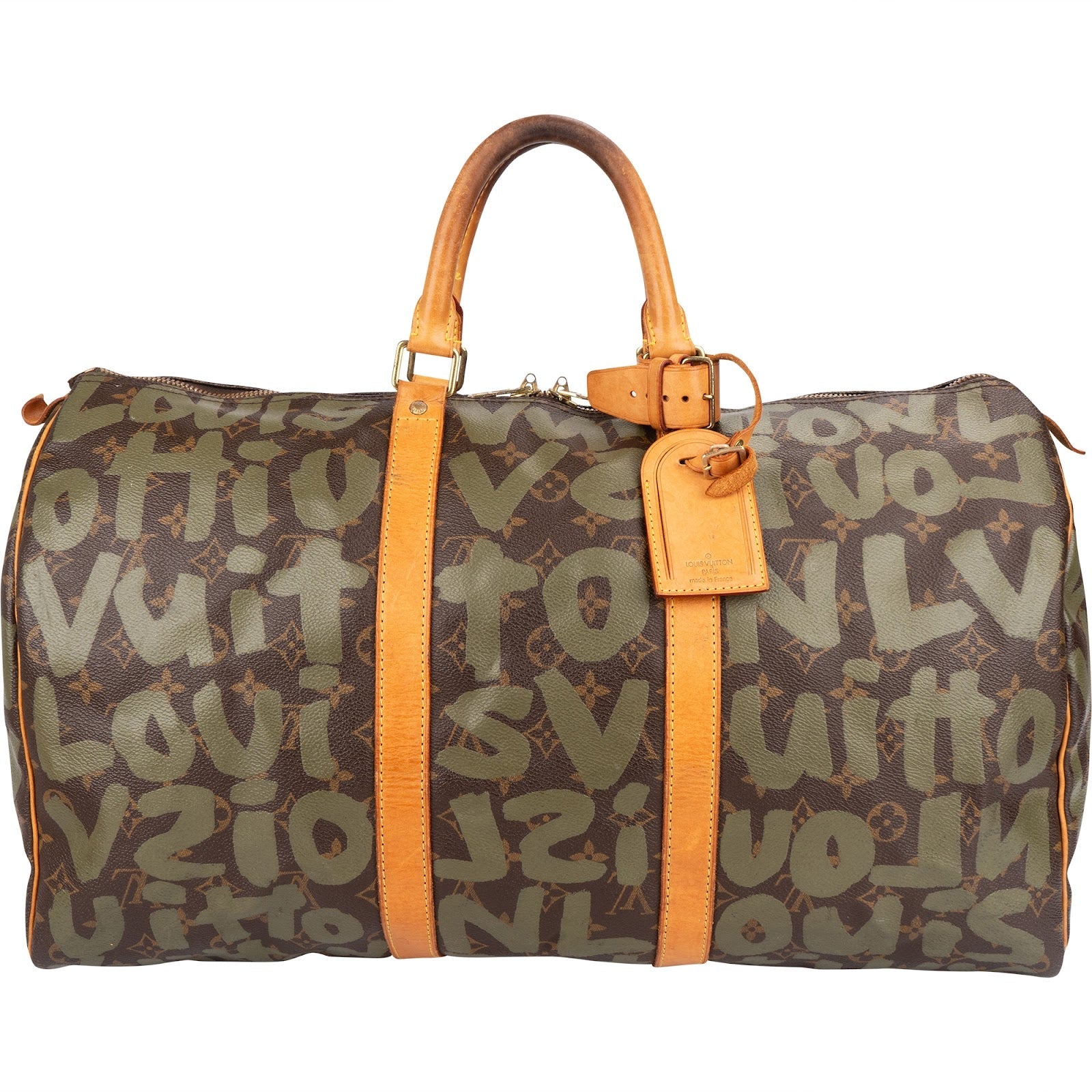 Louis Vuitton Limited Graffiti Monogram Canvas Keepall 50 Travel Bag