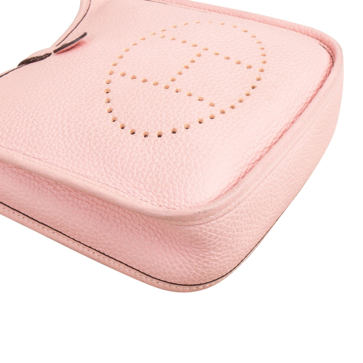 Hermès Rose Sakura Clemence Leather Mini Evelyne 16 Crossbody Bag