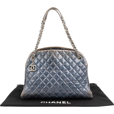 Chanel Quilted Crinkled Lambskin Just Mademoiselle Bowling Shoulder Bag