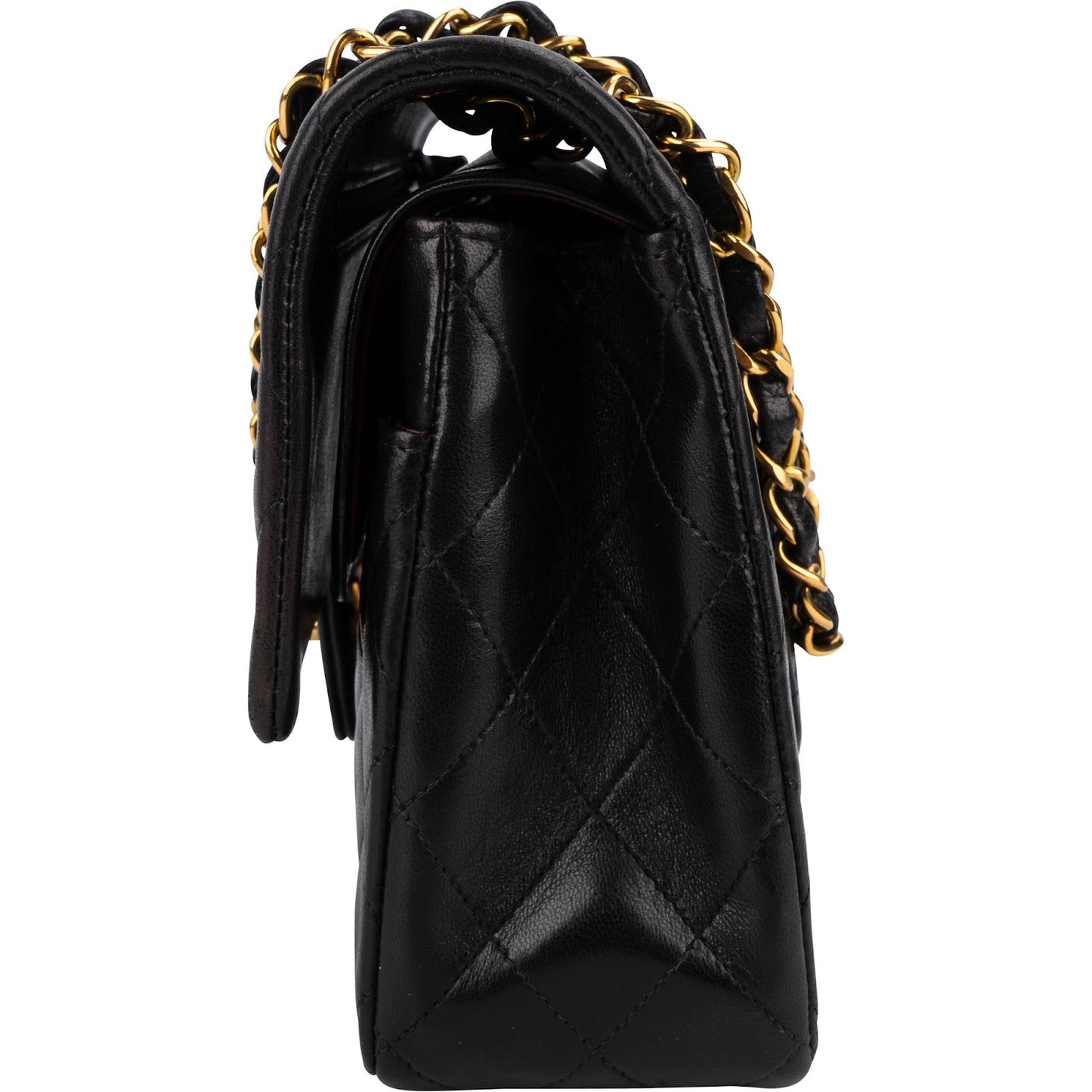 Chanel Quilted Lambskin 24K Gold Medium Double Flap Shoulder Bag