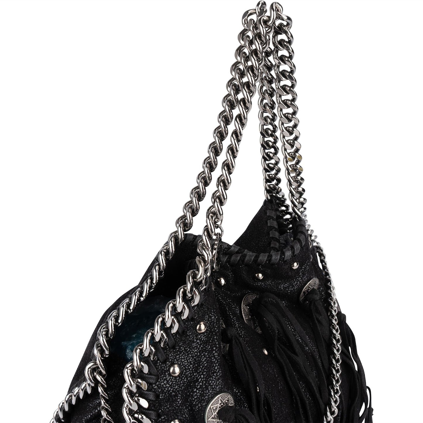 Stella McCartney Falabella Studded Fringe Tote Shoulder Bag