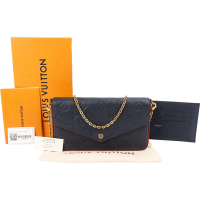 Louis Vuitton Leather Monogram Empreinte Félicie Pochette Crossbody Bag