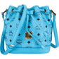 MCM Monogram Visetos Mini Drawstring Bucket Crossbody Bag