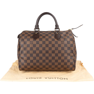 Louis Vuitton Monogram Damier Ebene Speedy 30 Handbag