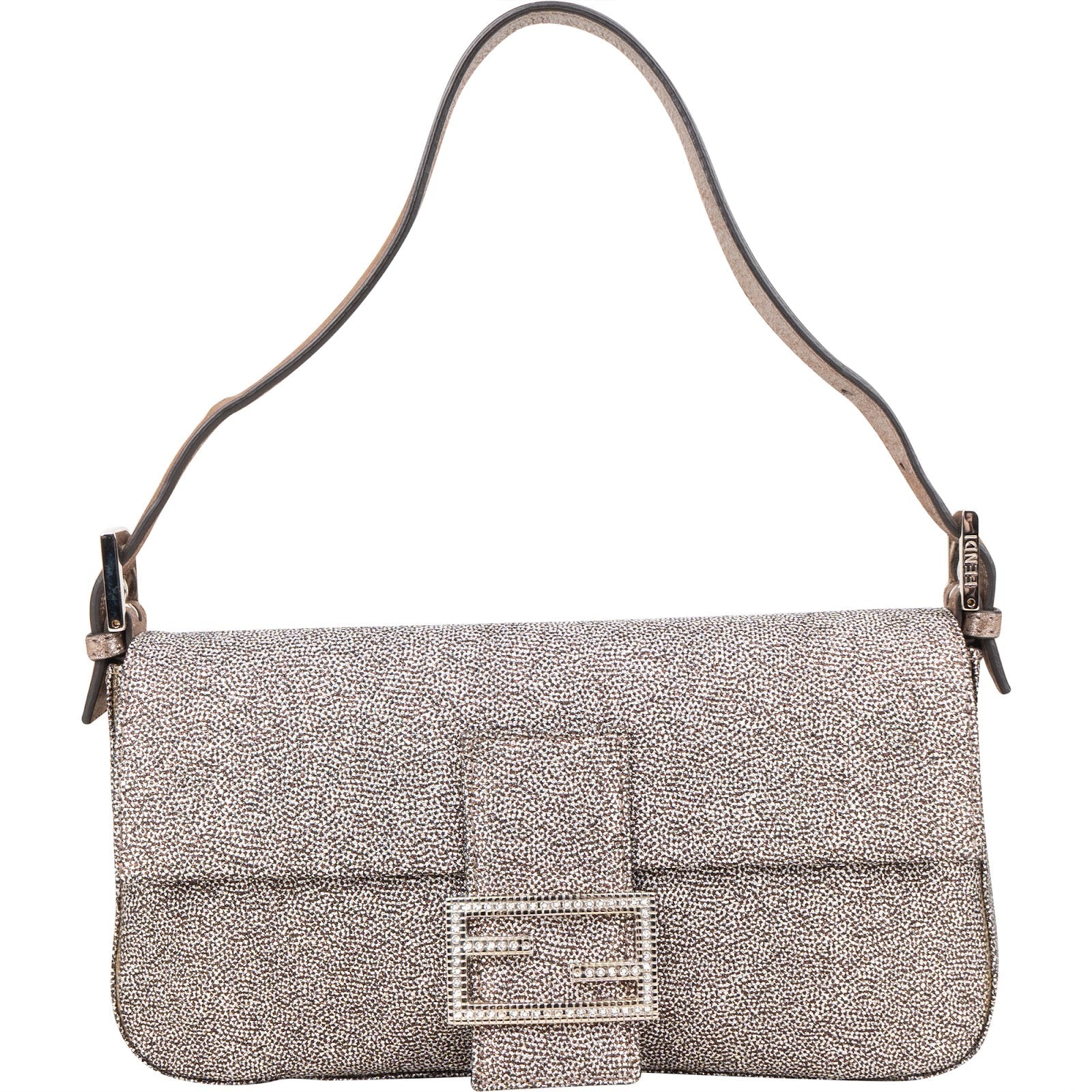 Fendi Limited FF Crystal Baguette Shoulder Bag