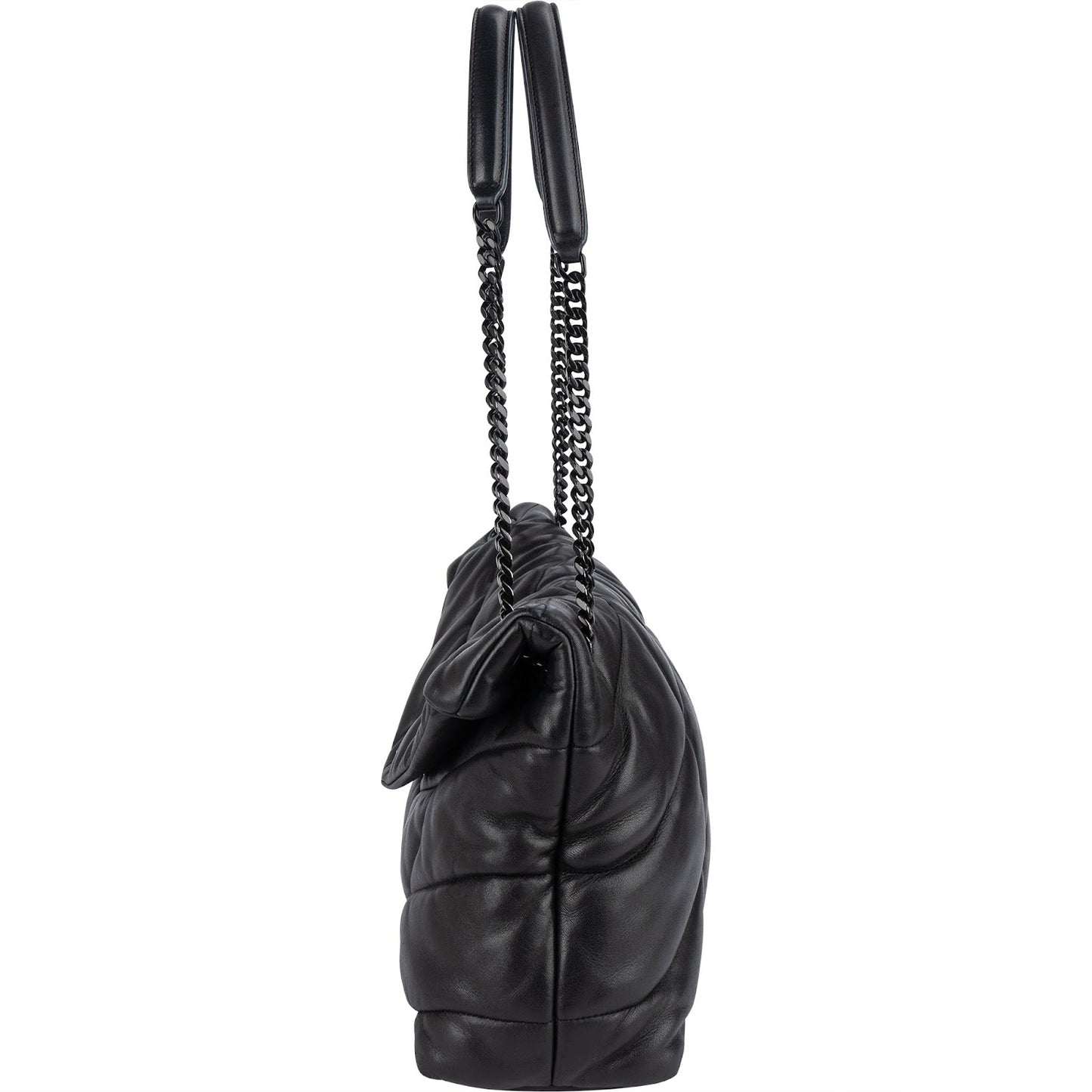 Saint Laurent Quilted Lambskin Medium Puffer Crossbody Bag